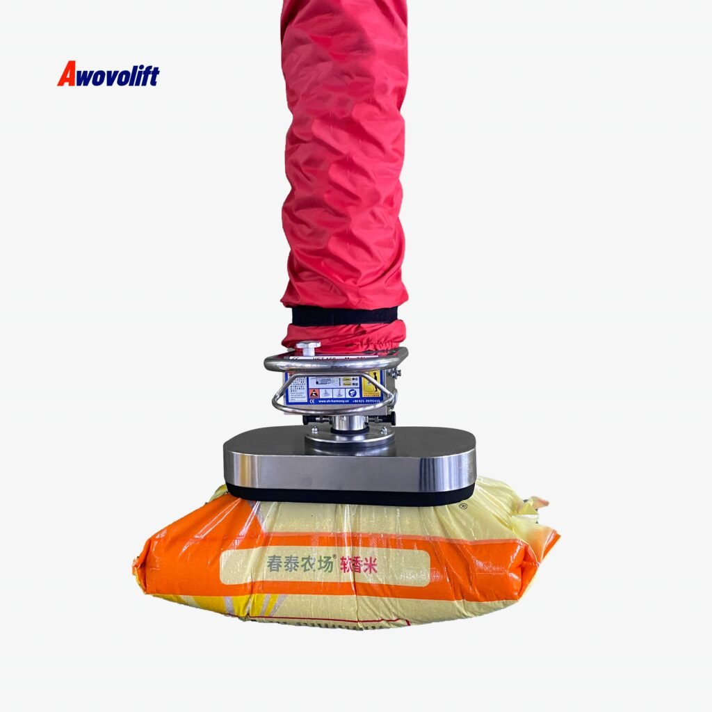 Awovolift Air Power Tube Vacuum Lifter Easy Lift Assist Arm Lifting Box Barrel Bag Robot Vacuum for Logistics Transport System