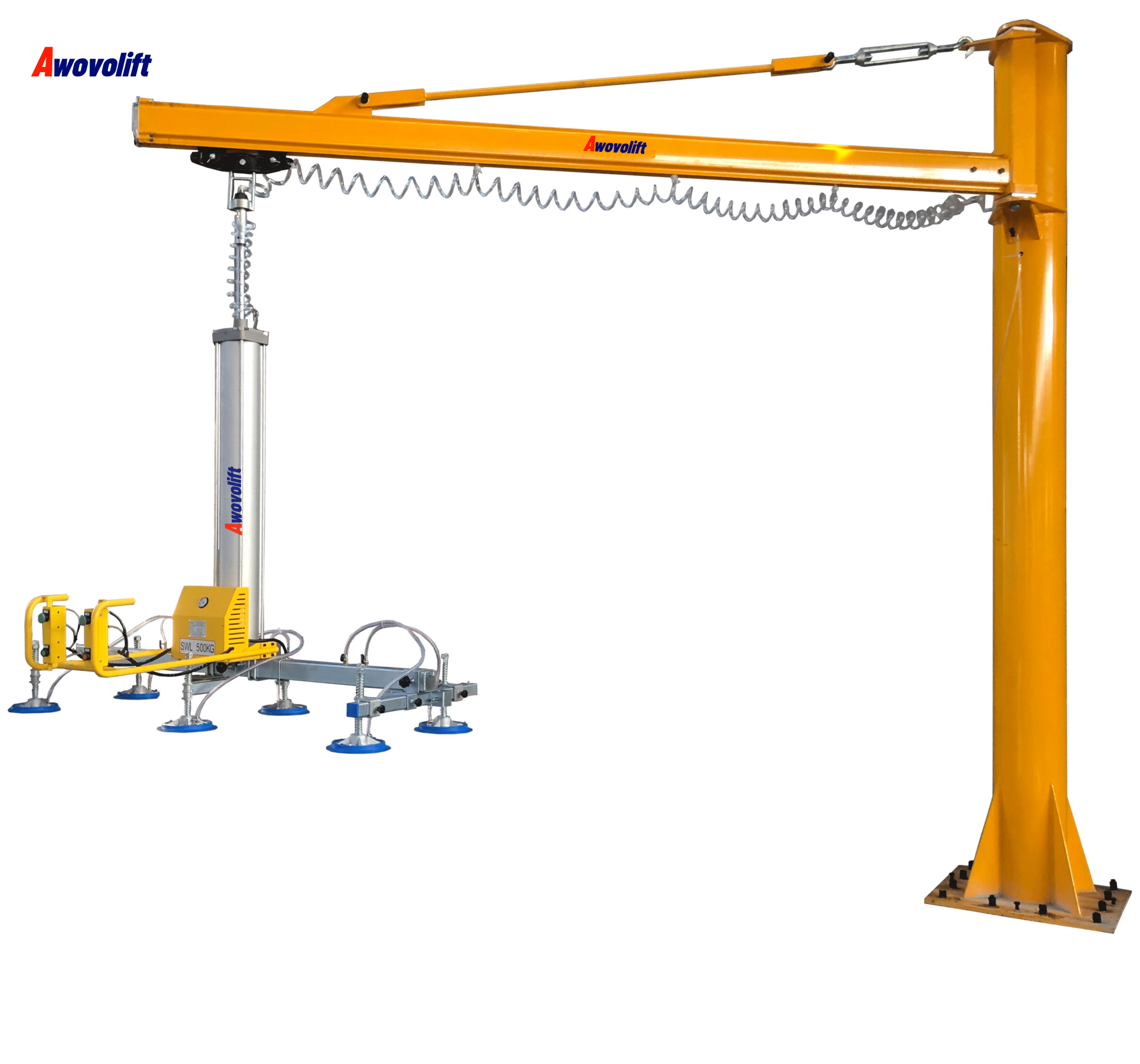 Awovolift KBK or H-shape Remote Control Electric Jib Crane Column for Sheet Metal Laser Cutting Glass Process Industry 2000kg - Image 3