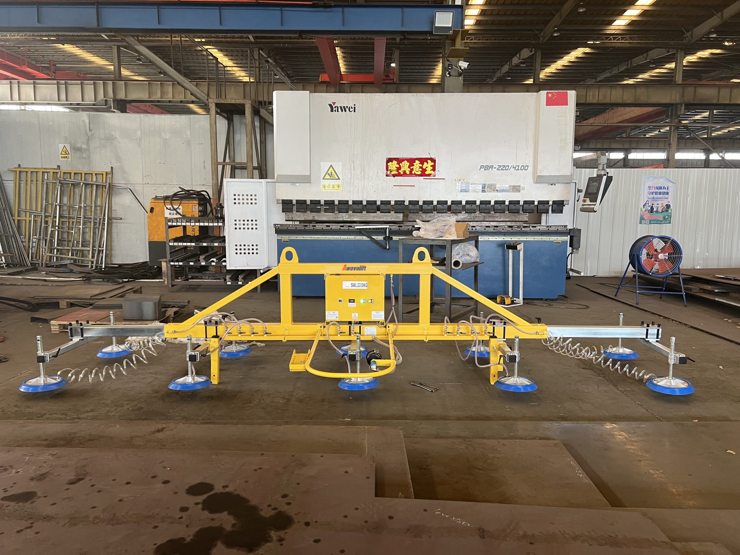 Awovolift 2-3tons 6*2M Sheet Metal Vacuum Lifter Suction Cup with Jib Crane Stainless Steel Cutting Feed Vacuum Lifting Equipment CE - Image 4