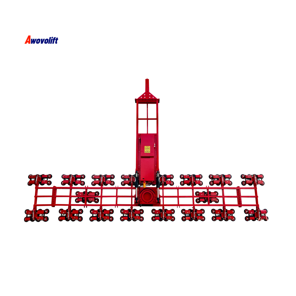 Awovolift Hydraulic Vacuum Huge Glass Lifting Device 18M 5tons Glazing Vacuum Lifter Remote Control Flip Rotate Industrial Equipment