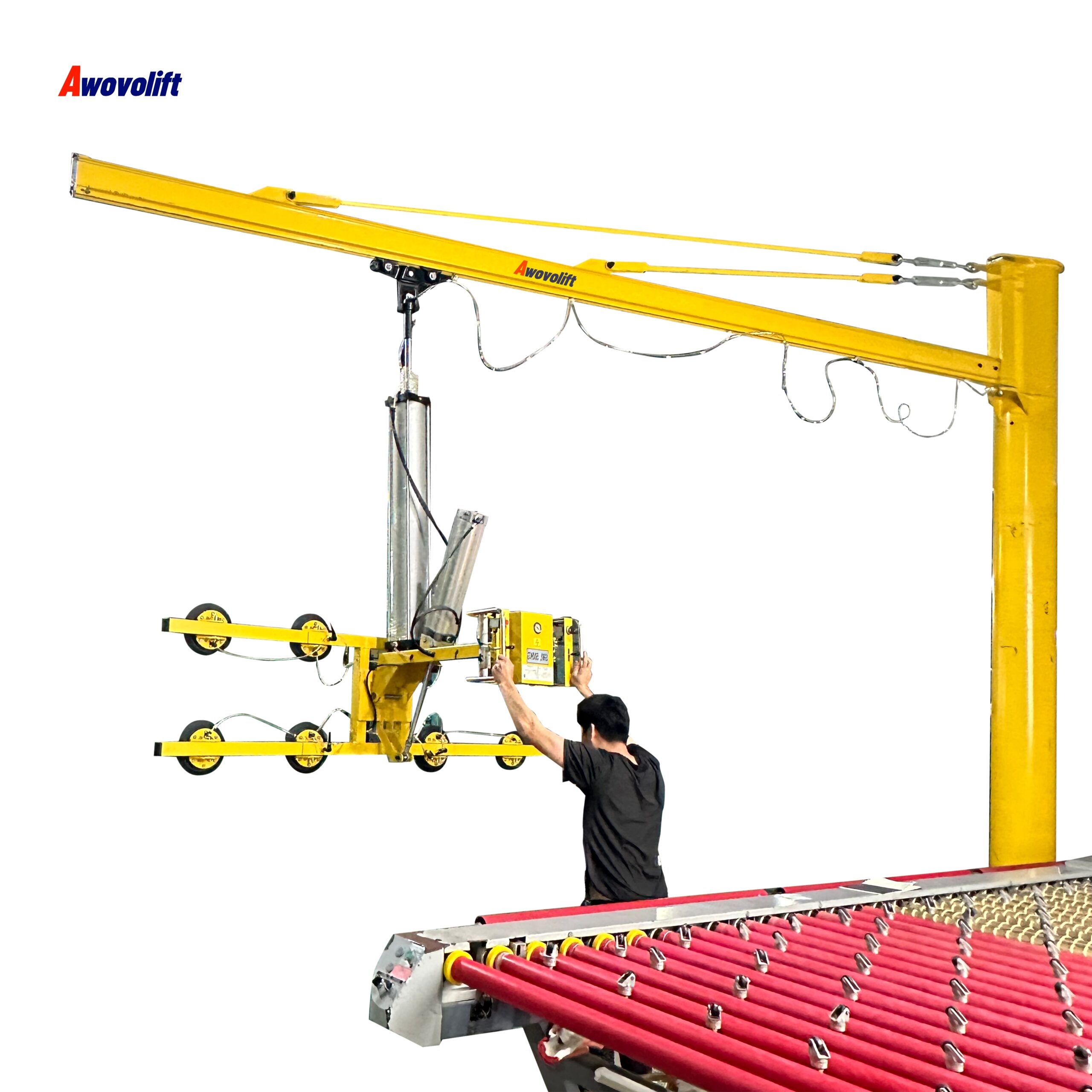 Awovolift KBK or H-shape Remote Control Electric Jib Crane Column for Sheet Metal Laser Cutting Glass Process Industry 2000kg - Image 5
