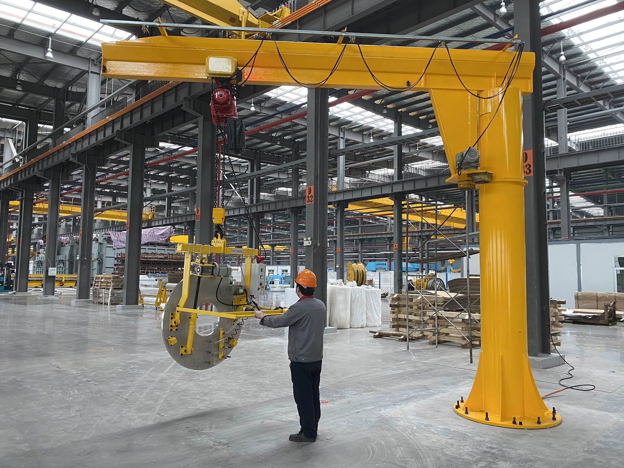Awovolift KBK or H-shape Remote Control Electric Jib Crane Column for Sheet Metal Laser Cutting Glass Process Industry 2000kg - Image 7
