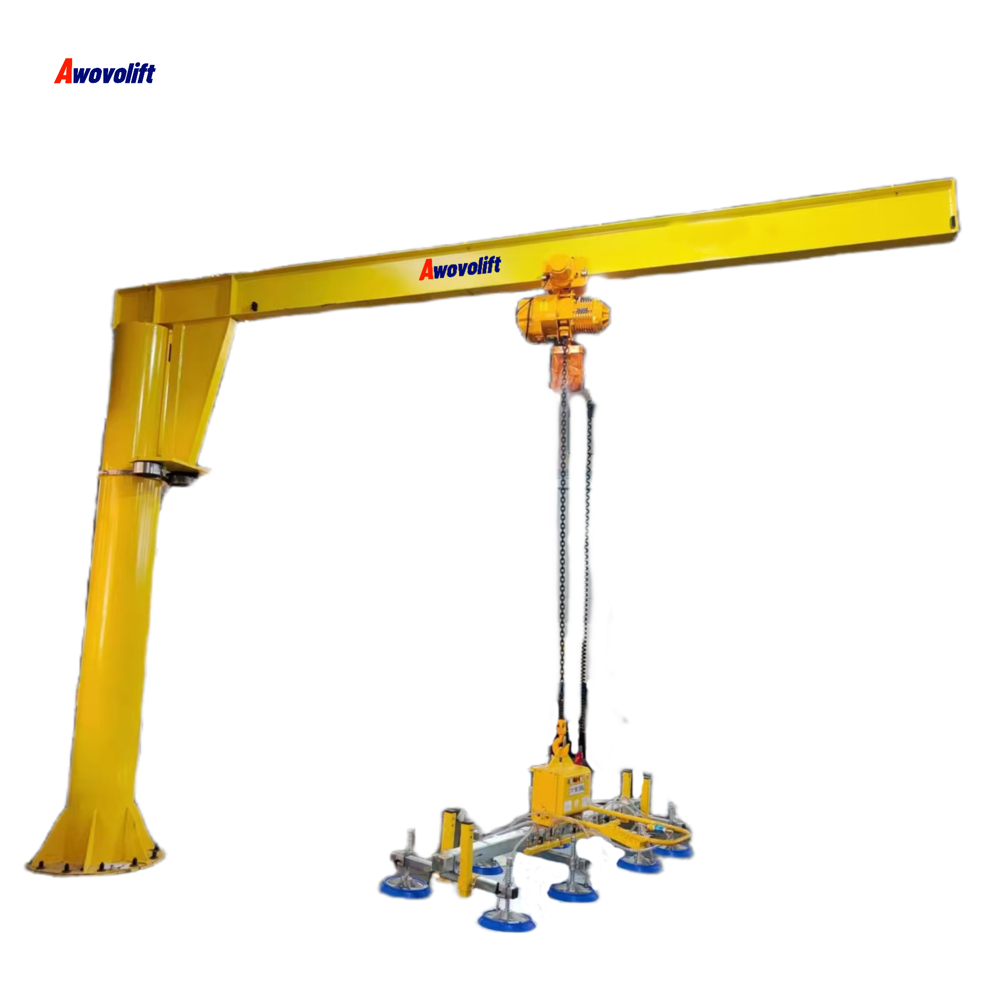 Awovolift KBK or H-shape Remote Control Electric Jib Crane Column for Sheet Metal Laser Cutting Glass Process Industry 2000kg - Image 9