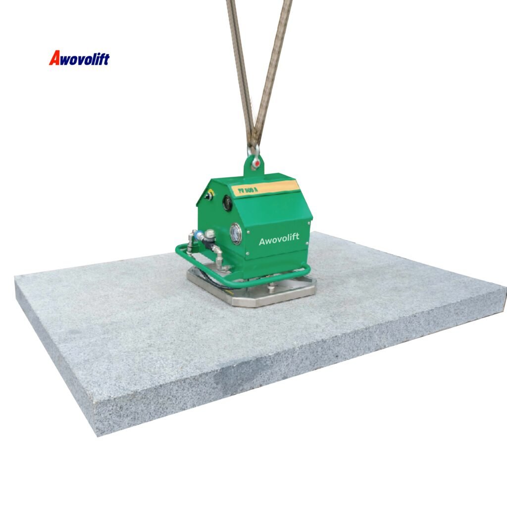 Awovolift Portable Vacuum Tube Lifter Concrete or Natural Stone Elements 500kg Moveable Kerbs Pavers Slabs