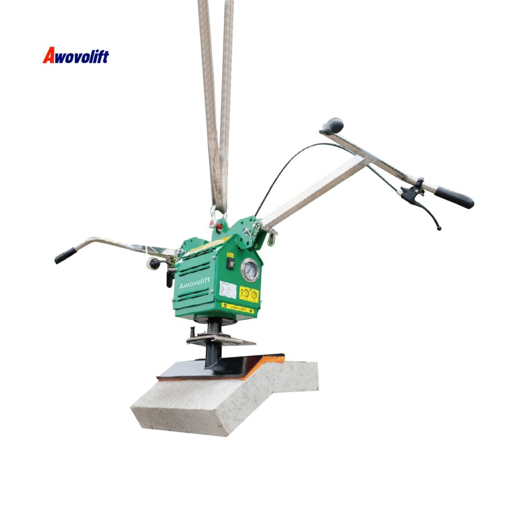 Awovolift Portable 2-handle Vacuum Lifter Concrete or Natural Stone Elements 200kg Moveable Kerbs Pavers Slabs