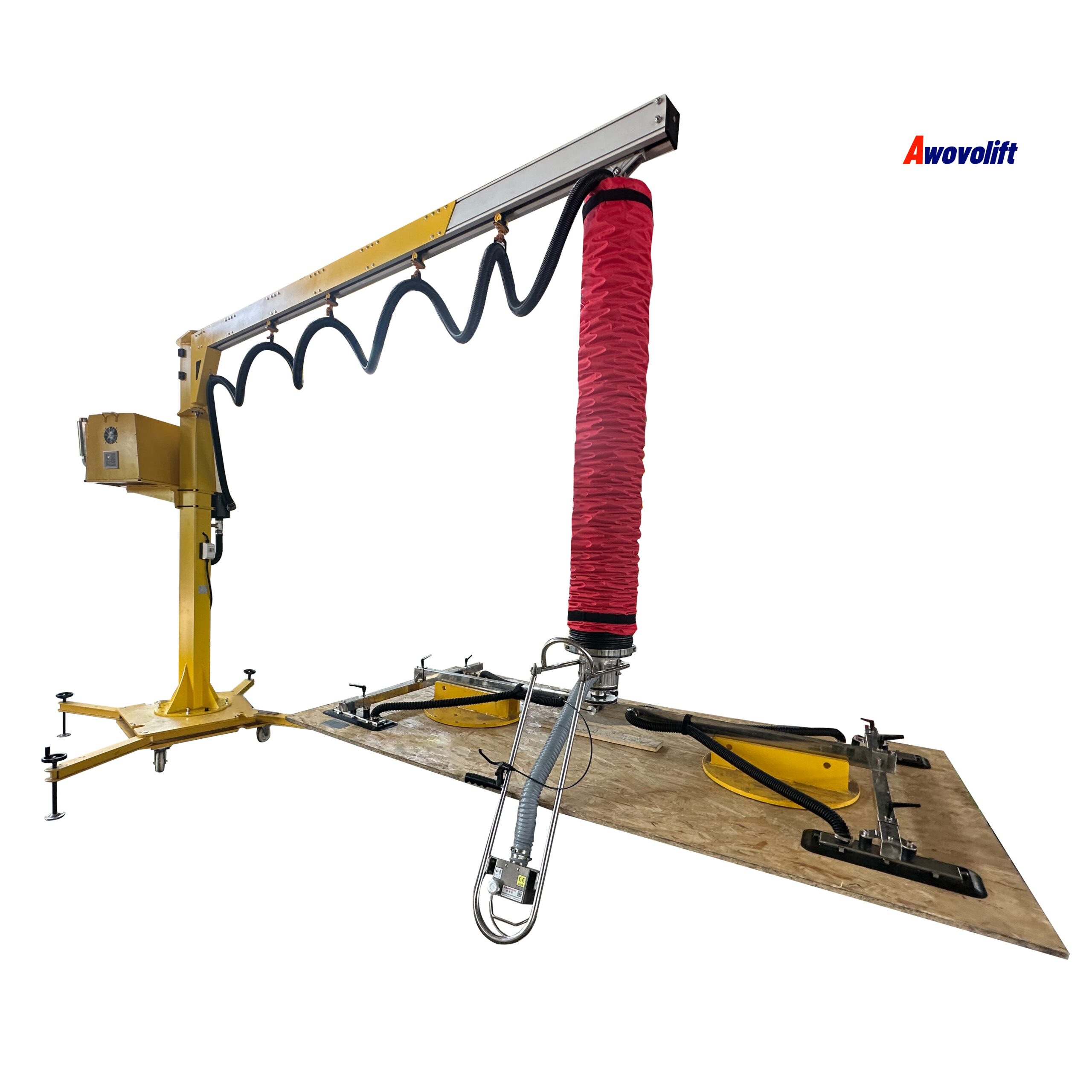 Awovolift Air Pneumatic Lifting System Vacuum Tube Lifter for Wood Panel Door Materials Handling Plywood Lift Sawmill 150kg CE - Image 7