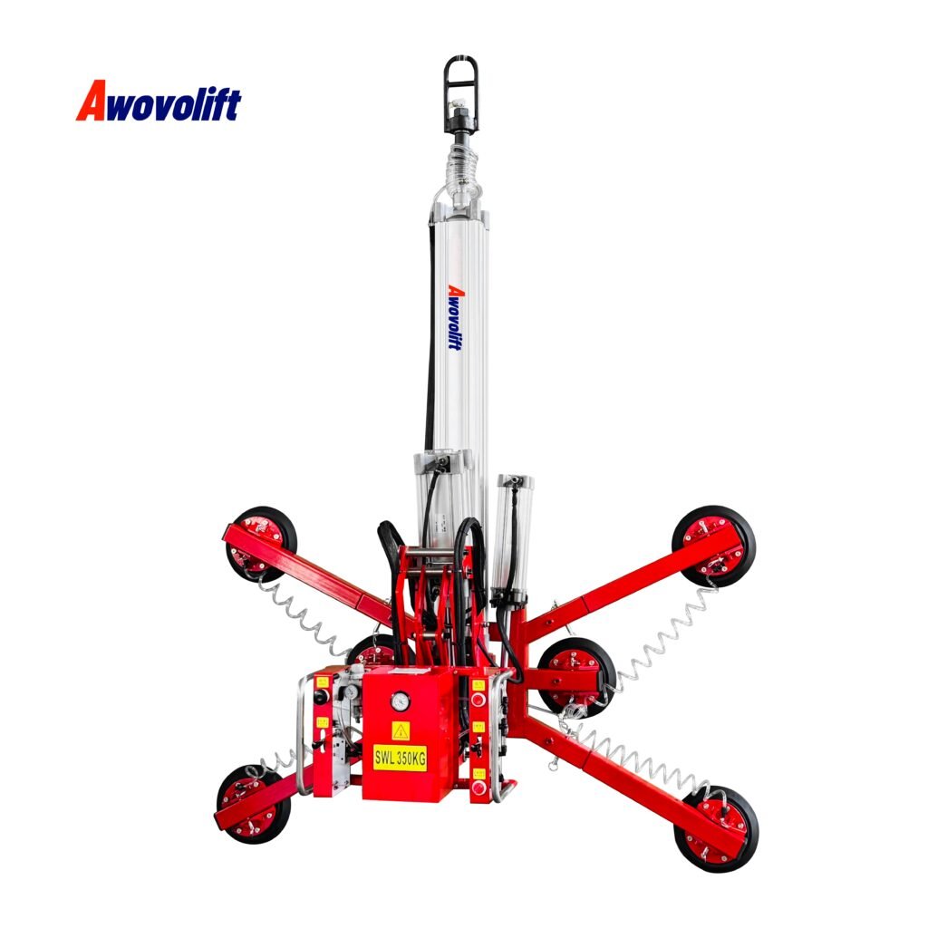 Awovolift Dual Circuit Pneumatic Vacuum Lifter Glass Wooden Panel Equipment Processing Line Double System Rotate Tilt Function