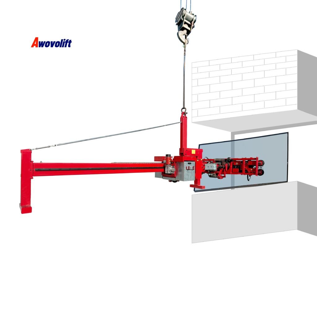 Awovolift 2.5Tons CounterbalaElectric Glass Vacuum Lifter for Curved Flat Glass Flip Rotate Install Glazing Facade CE Certified