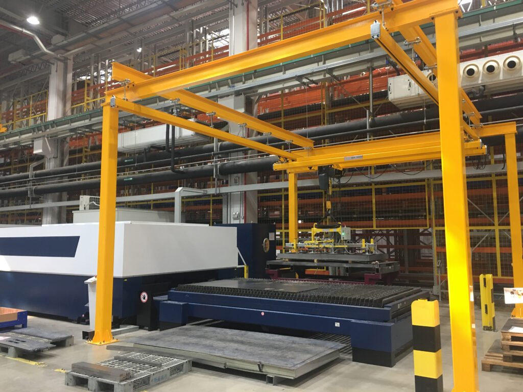 Awovolift Bridge Jib Crane KBK Suspension Overhead Jib Crane 1ton Light Suspension Overhead Crane Lift for Laser Cut Machine 500-2000kg
