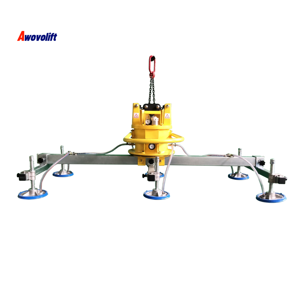Awovolift 600kg No-Need Power Self Lifting Vacuum Lifter 6 Suckers Equipment  Laser Cutting Lift for Sheet Metal Aluminum Plate