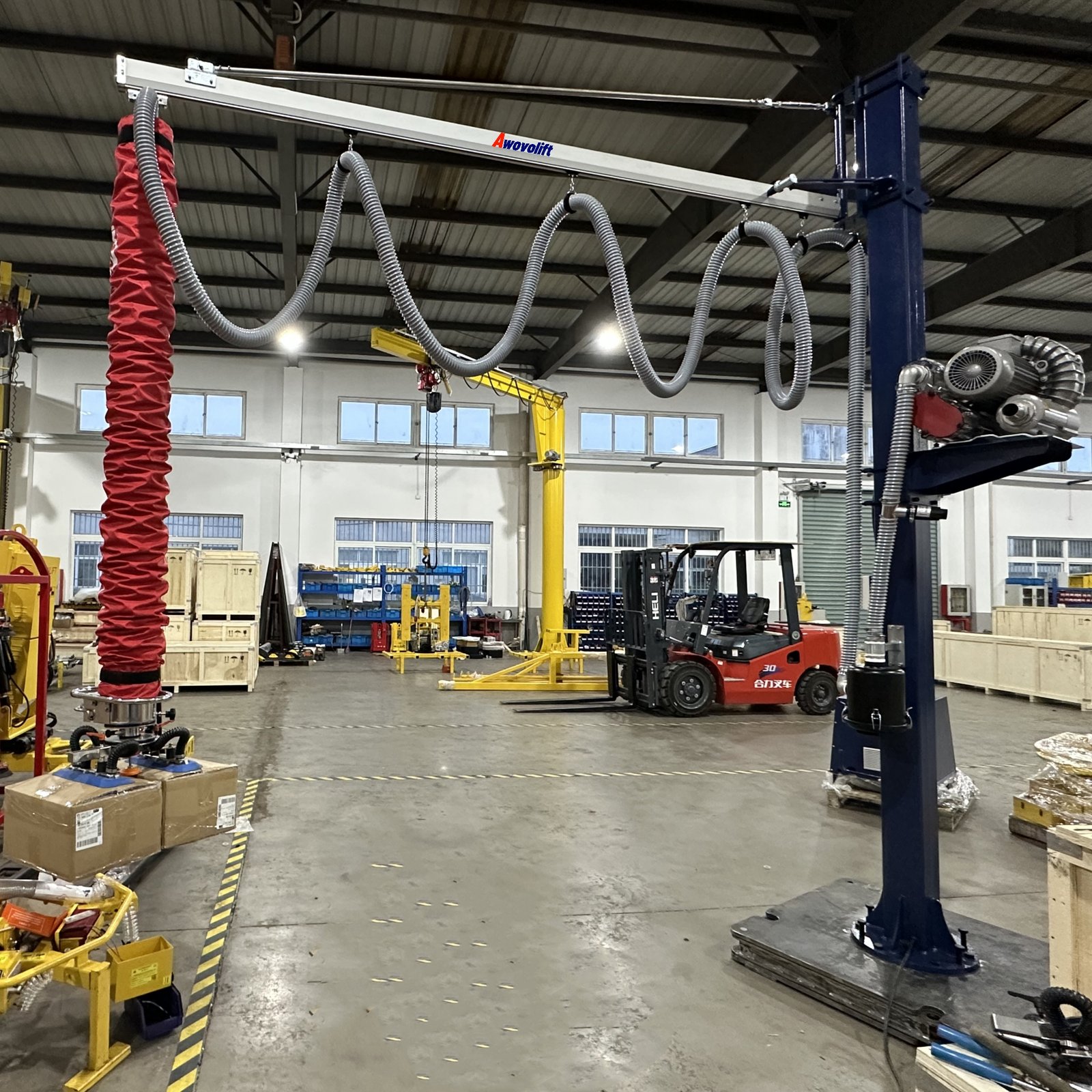 Awovolift Vacuum Tube Lifter for Carton Boxes Materials Handling Air Pneumatic Lifting System 200kg for All Kinds of Cartons CE - Image 8