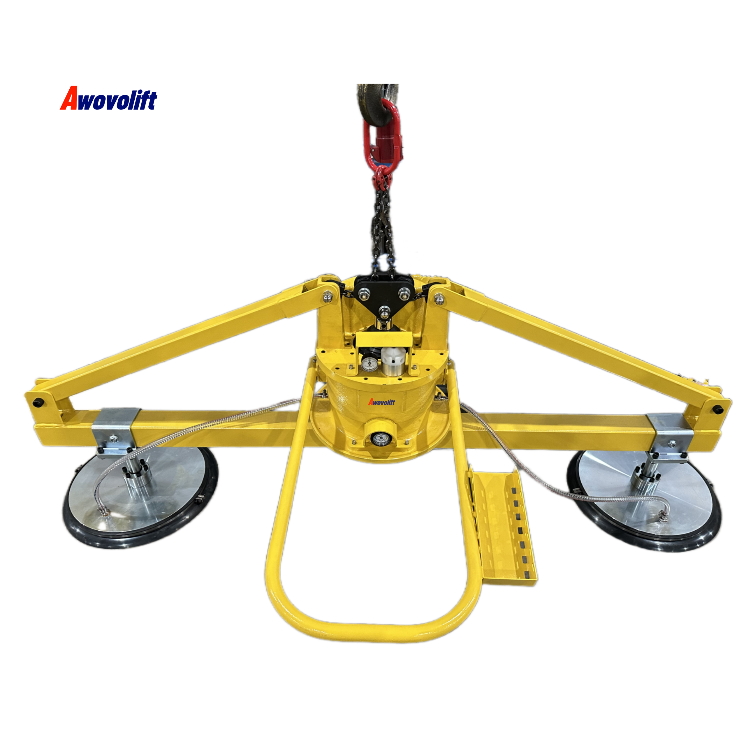 Awovolift 1000kg Self Lifting Vacuum Lifter 2 Suckers Equipment No-Need Power and Electricity with Crane Lift for Sheet Metal Aluminum Plate