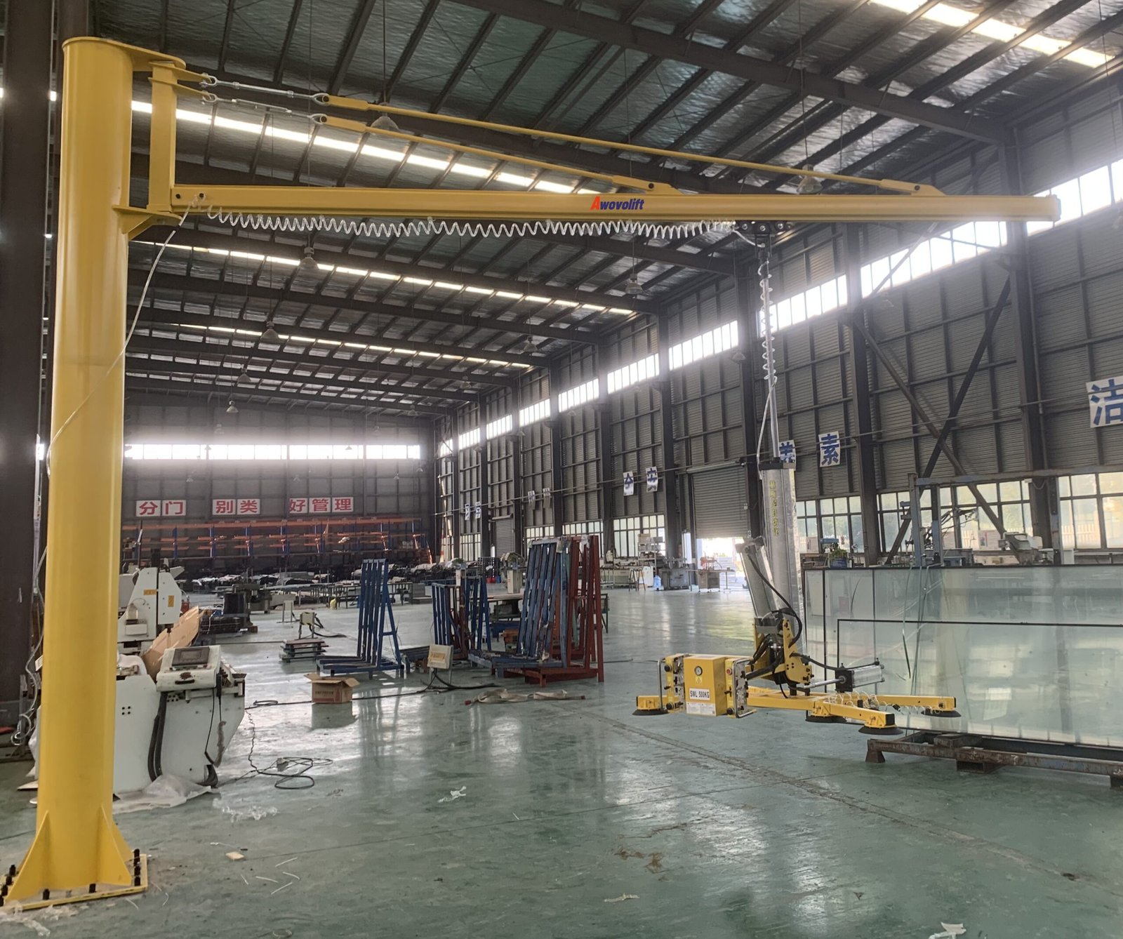Awovolift Standing Jib Cranes Column Cantilever Crane 2000kg Wall-Mounted Light Crane Vacuum Lifting Equipment CE - Image 3