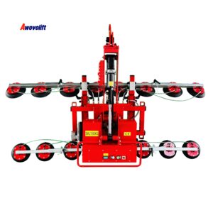 Awovolift Remote Control Electric Curved Arc Glass Vacuum Lifter 1000kg for Glazing Curtain Wall Facade or Sheet Metal Lifting and Handling Install CE