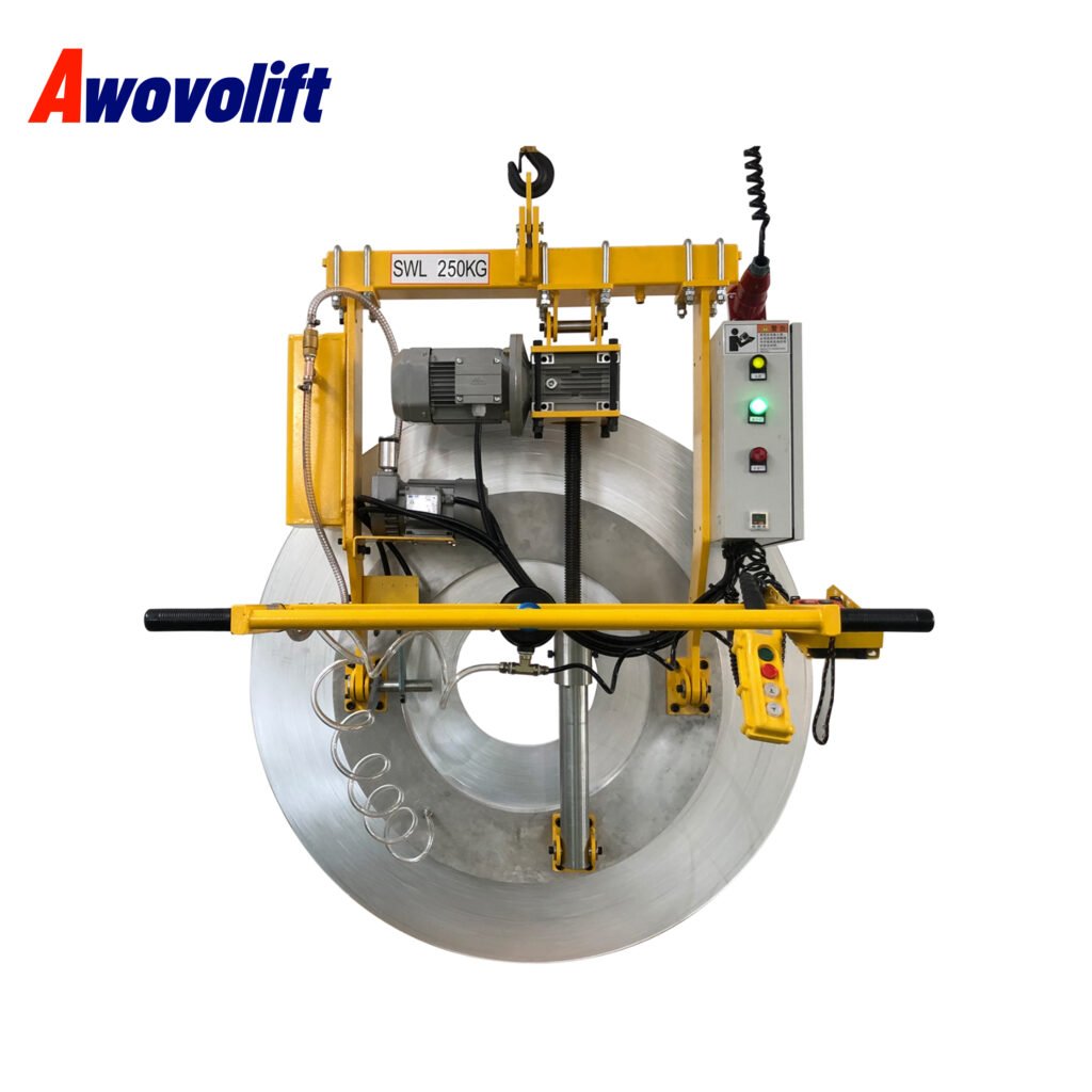 Awovolift Aluminium Coil or Paper Roll Handling Vacuum Lifter Manual Aluminium Coil Lifting and Car Roof Lifting Equipment