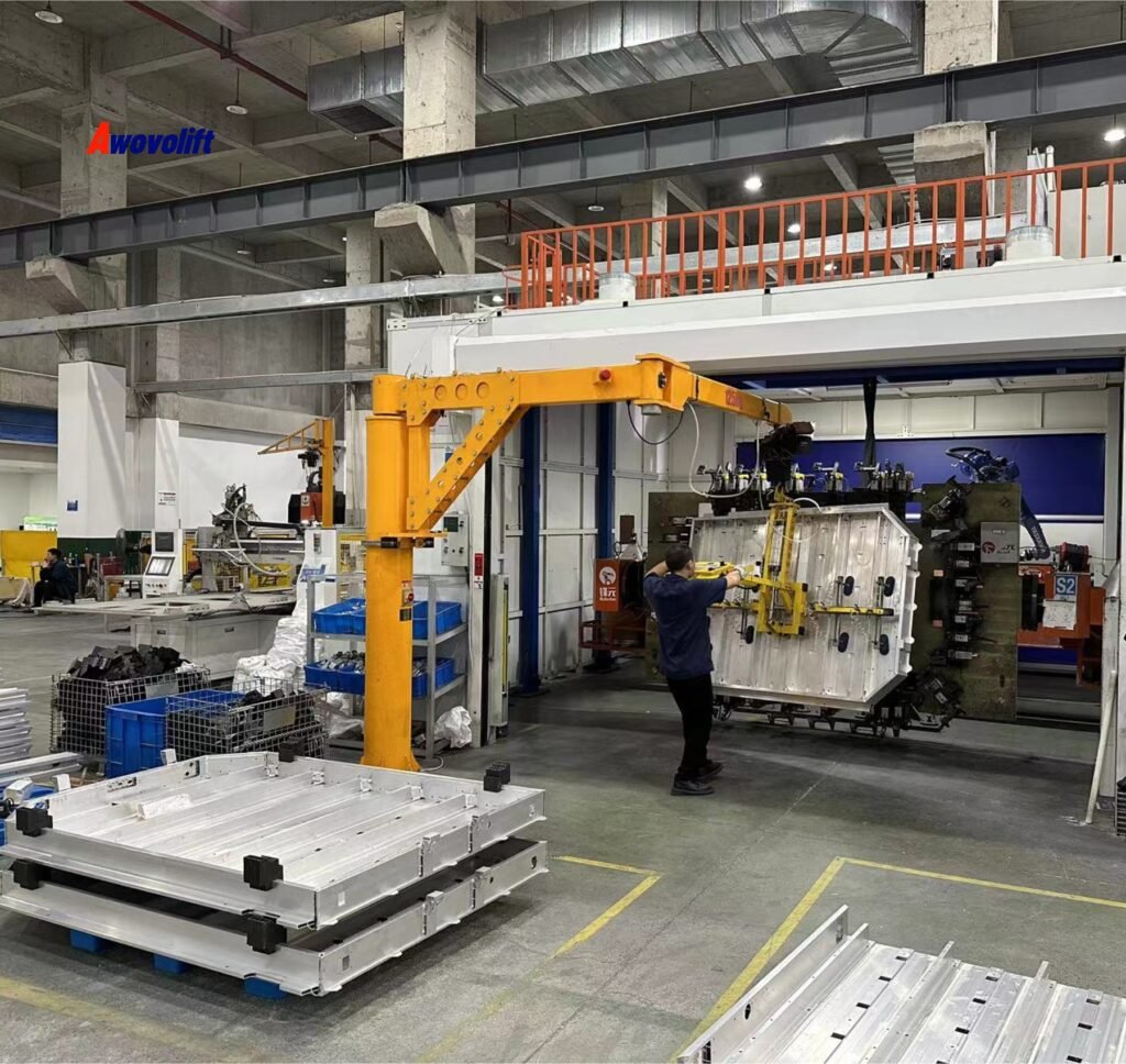 Awovolift Pneumatic Vacuum Lifter New Energy Auto Battery Sucker Crane Vacuum Lifting with Flip Load 200-500kg for Auto Factory CE