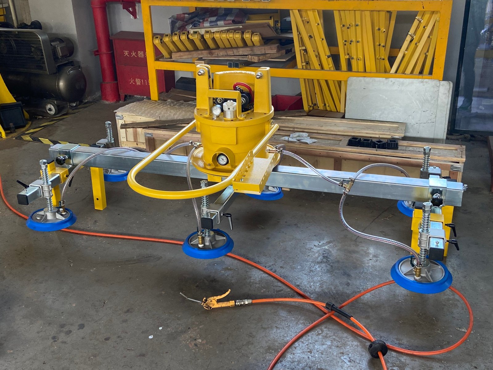 Awovolift 600kg No-Need Power Self Lifting Vacuum Lifter 6 Suckers Equipment Laser Cutting Lift for Sheet Metal Aluminum Plate - Image 6