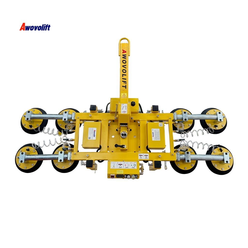 Awovolift Curved Arc Glass Vacuum Lifter Outdoor Installtion Vacuum Lift Manual Tilting and Rotation 800kg CE