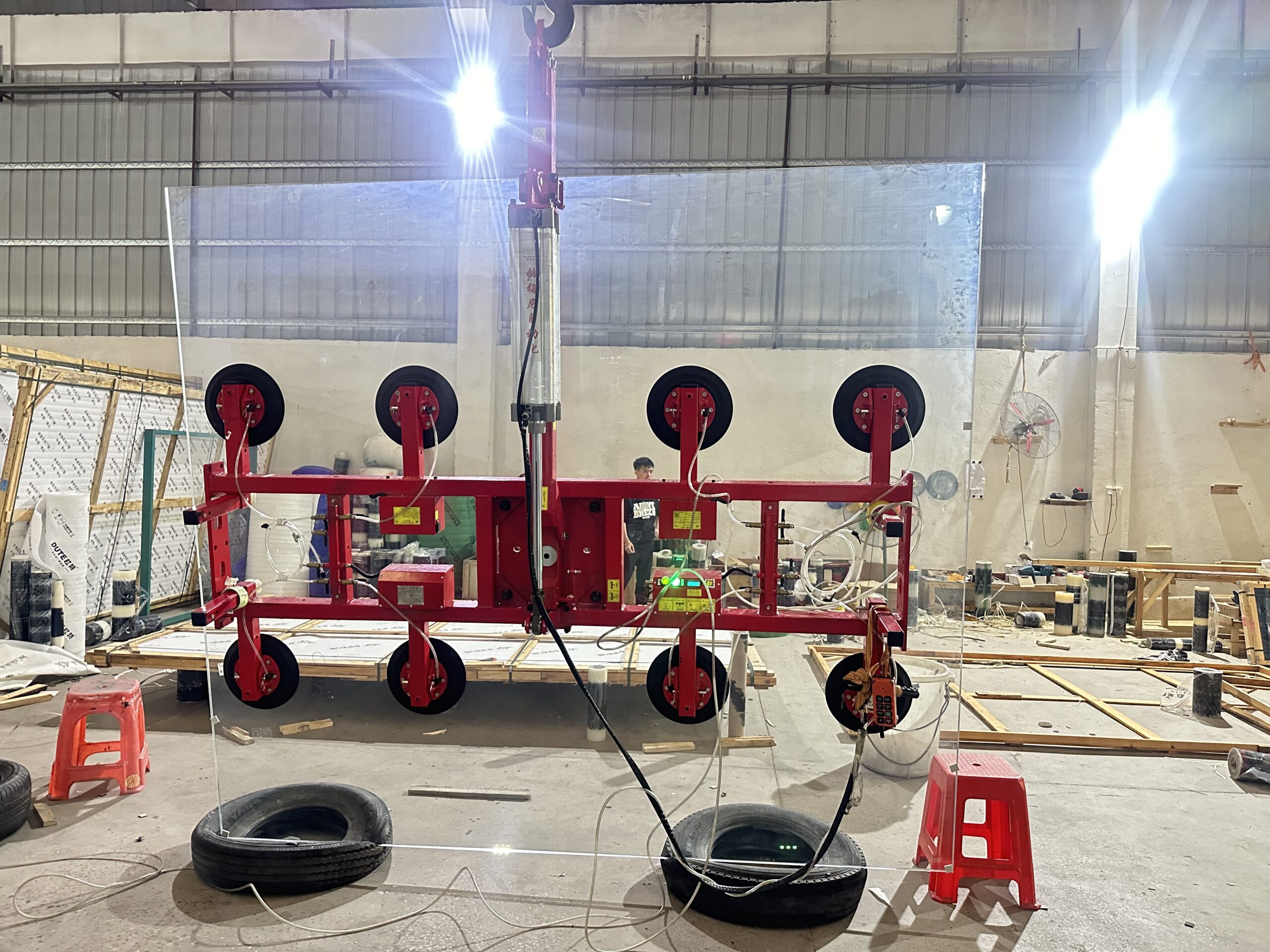 Awovolift Pneumatic Glass Vacuum Moving Lifter Equipment for Glass Processing Line Tilting Function 1000kg - Image 4