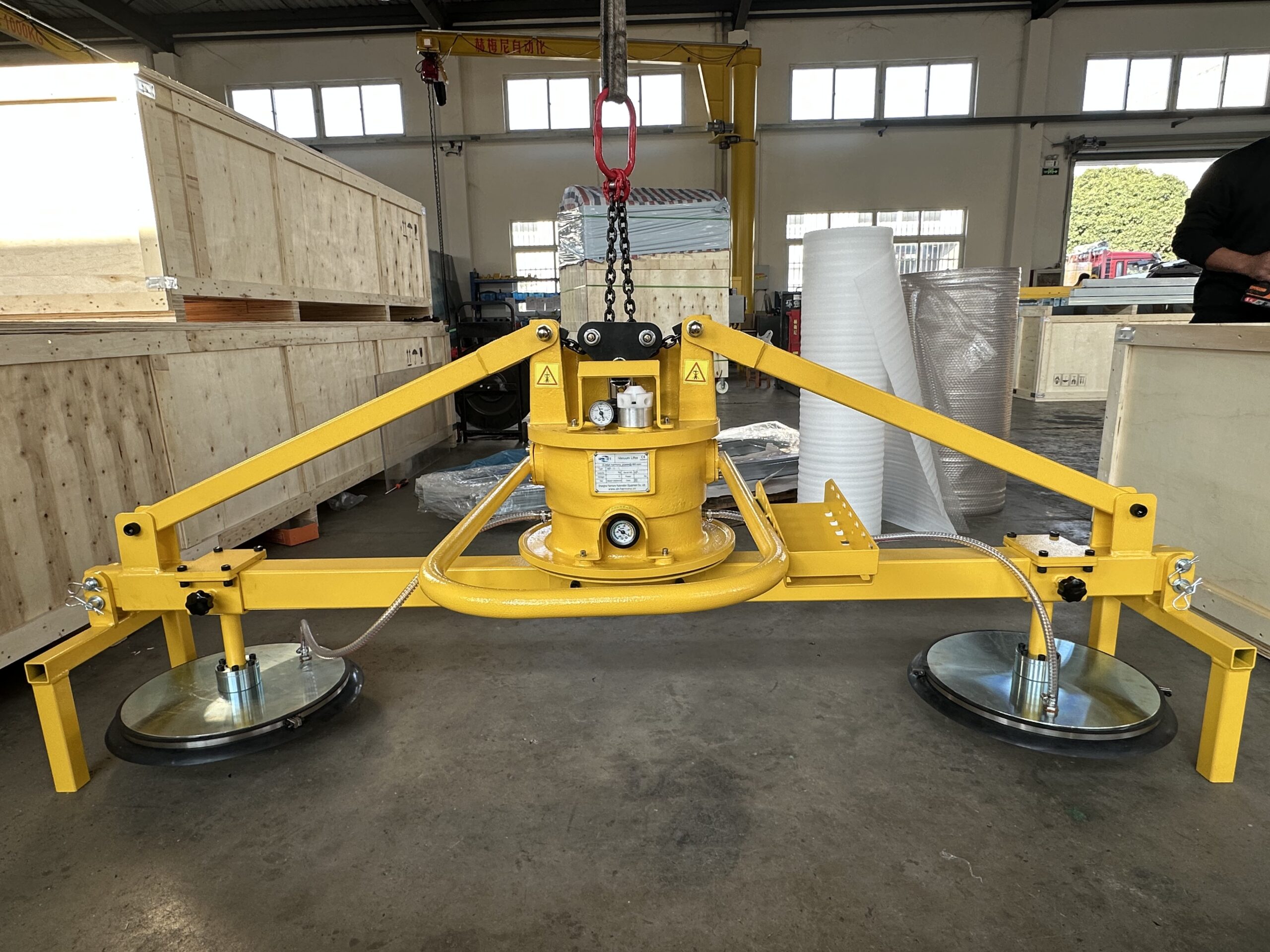Awovolift 1000kg Self Lifting Vacuum Lifter 2 Suckers Equipment No-Need Power and Electricity with Crane Lift for Sheet Metal Aluminum Plate - Image 3