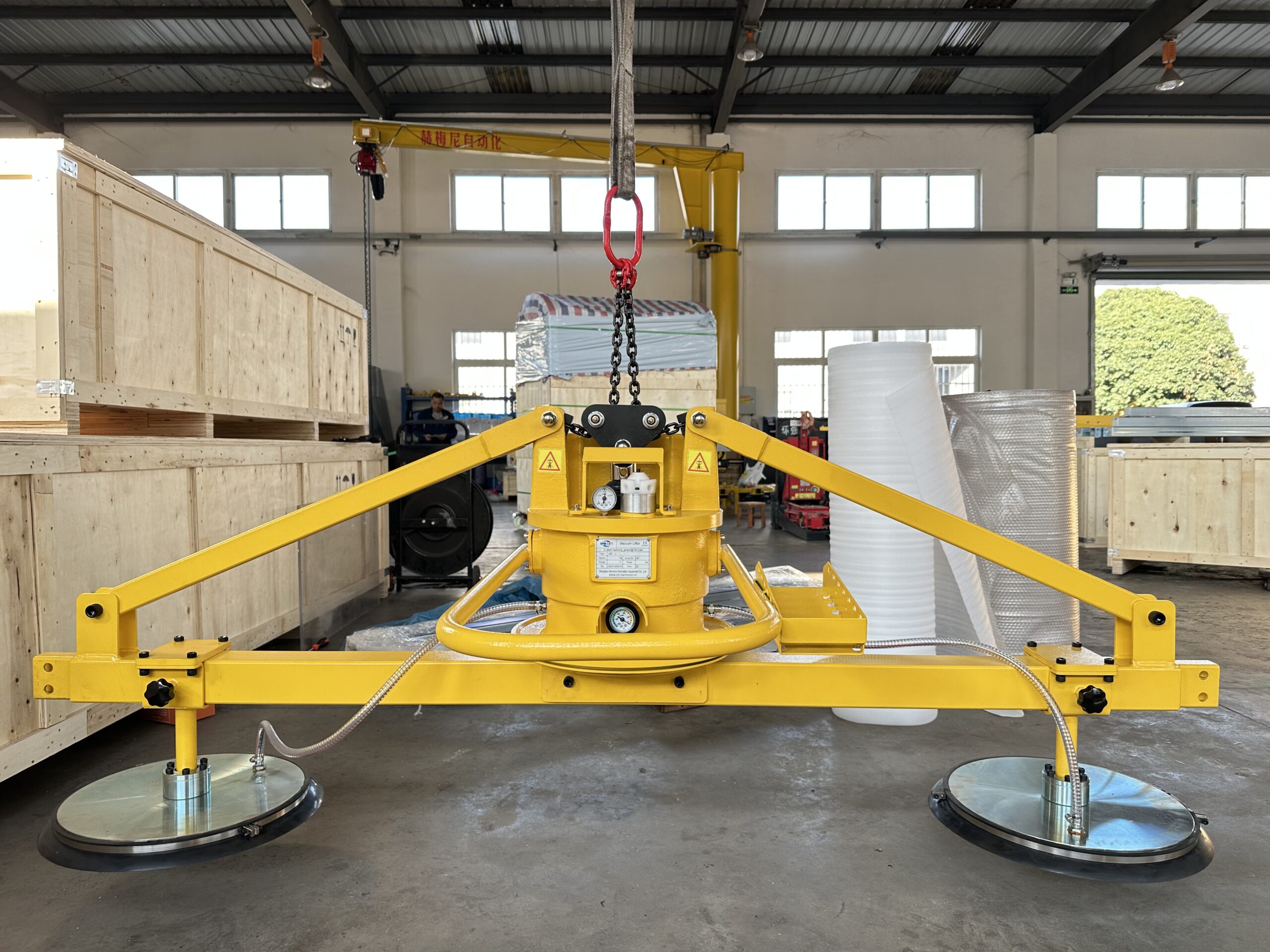 Awovolift 1000kg Self Lifting Vacuum Lifter 2 Suckers Equipment No-Need Power and Electricity with Crane Lift for Sheet Metal Aluminum Plate - Image 2