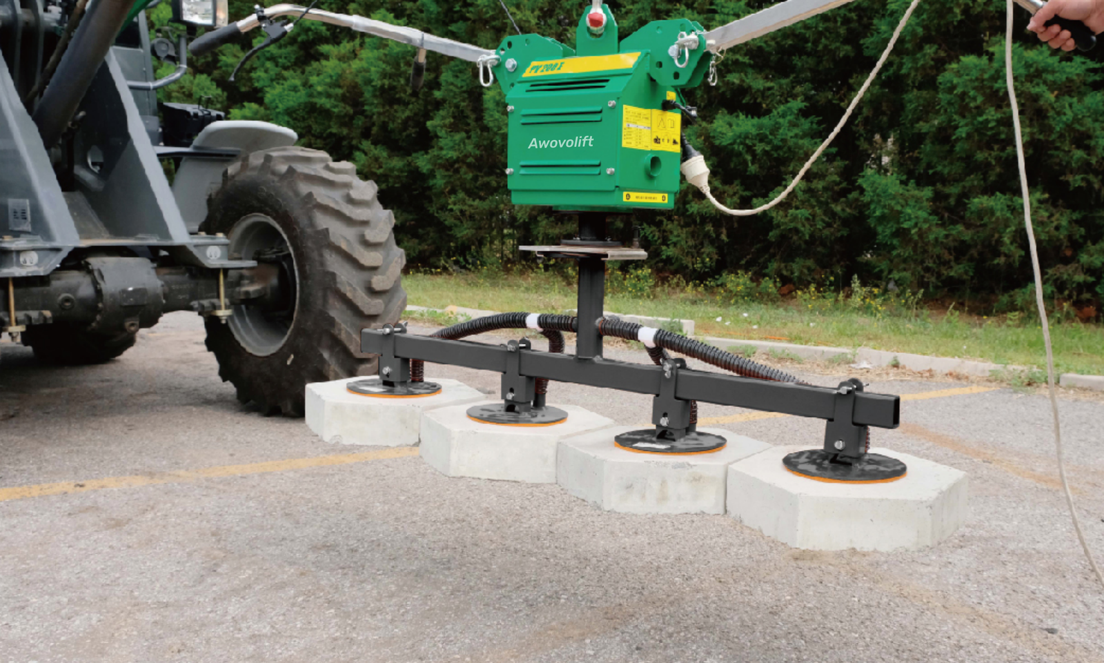 Awovolift Portable 2-handle Vacuum Lifter Concrete or Natural Stone Elements 200kg Moveable Kerbs Pavers Slabs - Image 9