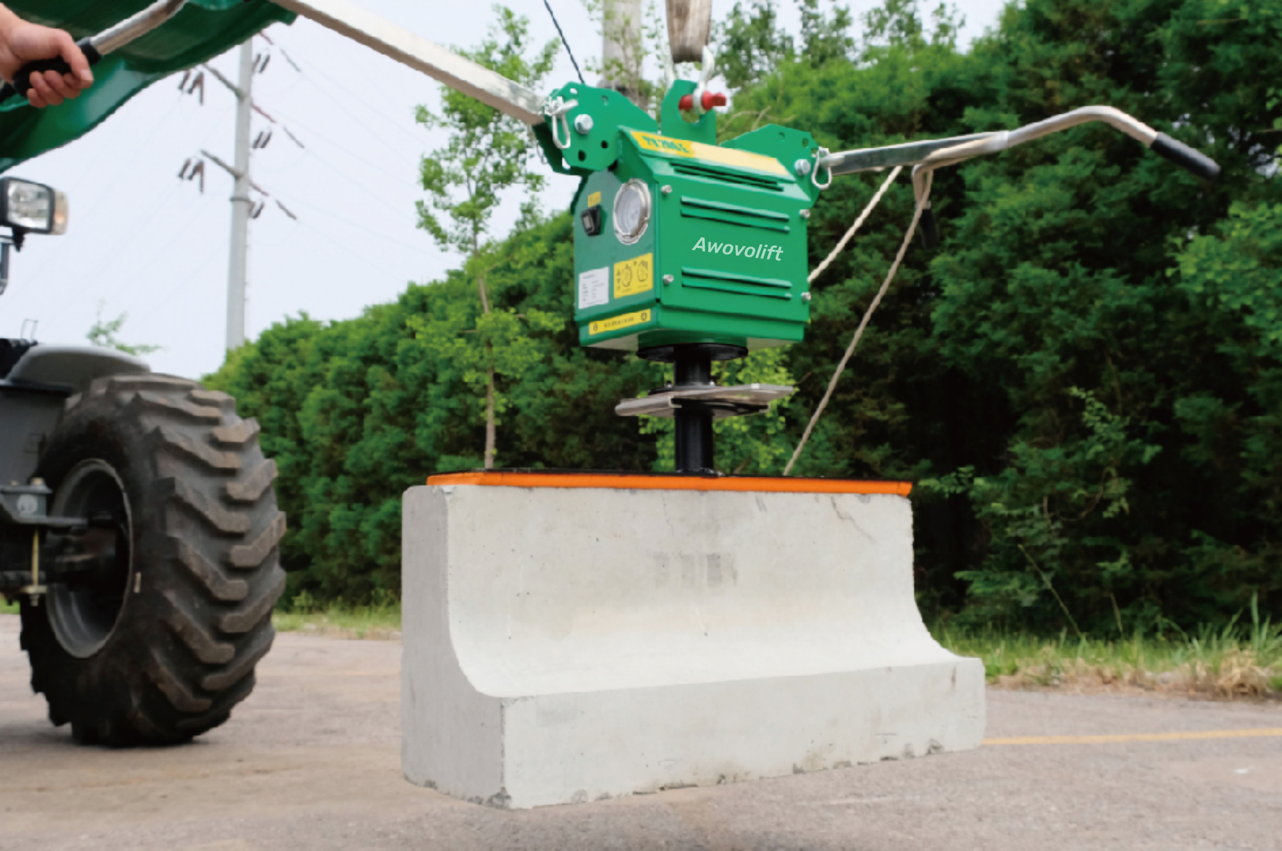 Awovolift Portable 2-handle Vacuum Lifter Concrete or Natural Stone Elements 200kg Moveable Kerbs Pavers Slabs - Image 4