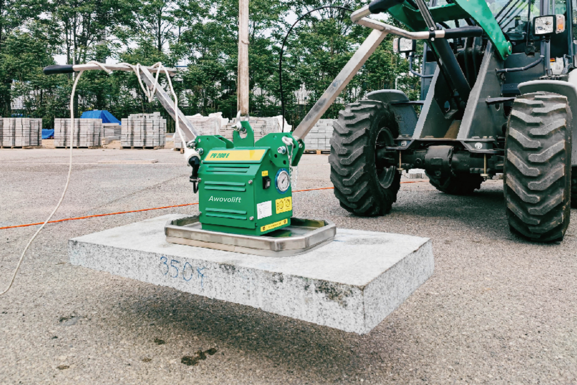 Awovolift Portable 2-handle Vacuum Lifter Concrete or Natural Stone Elements 200kg Moveable Kerbs Pavers Slabs - Image 2