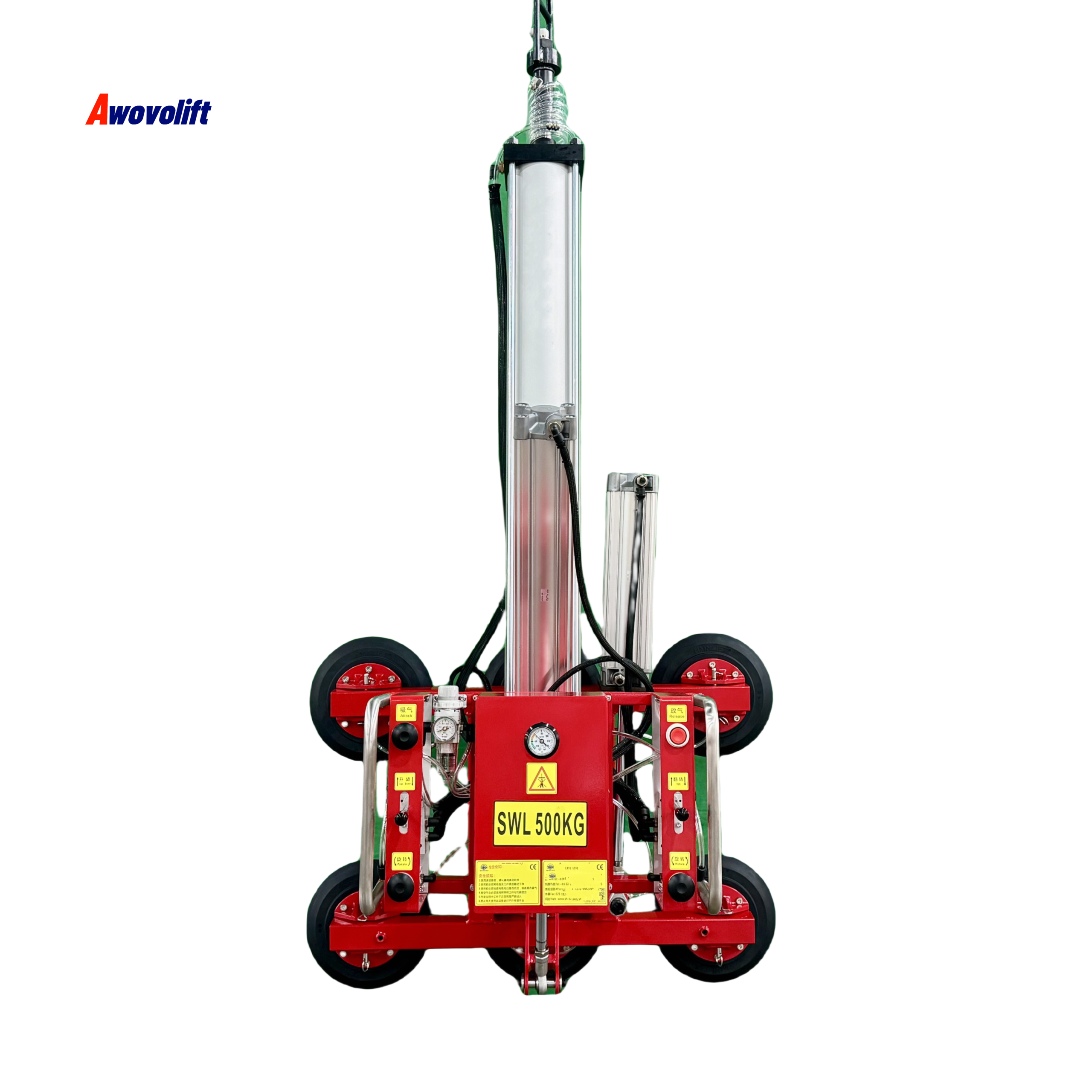 Awovolift Air Pneumatic Glass Vacuum Lifter Heavy Duty Suction Cup Only Tilting 0-90° Granite for Glass Processing Lifting Device CE 500KG - Image 3