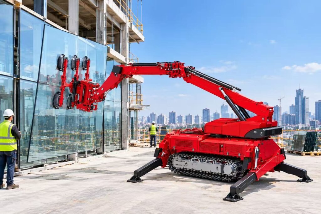 Awovolift 1.6Tons 11m Lifting Heigh Glass Sucker Crawler Vacuum Lifter for Glass Installation Site of Complex Pavement CE